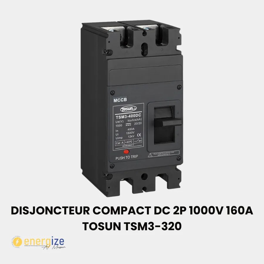 Disjoncteur compact DC 2P 1000V 160A TOSUN TSM3-320