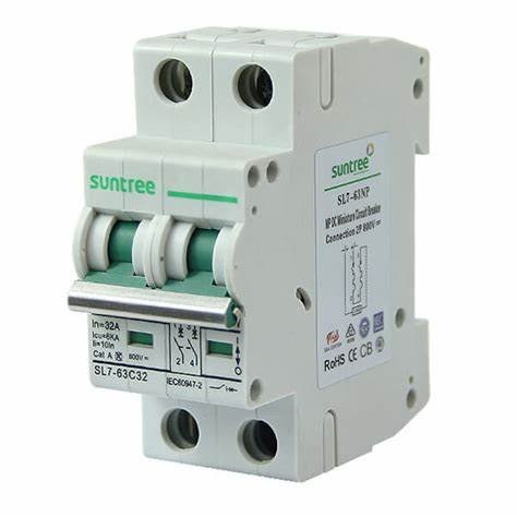 Disjoncteur DC SL7-63 2P 800Vdc 63A